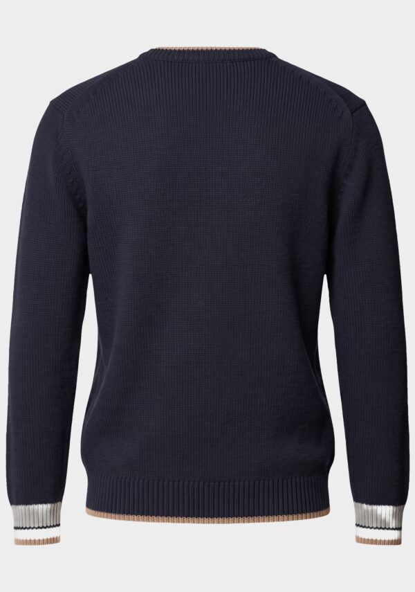 Maglione Girocollo Costine Contrasto