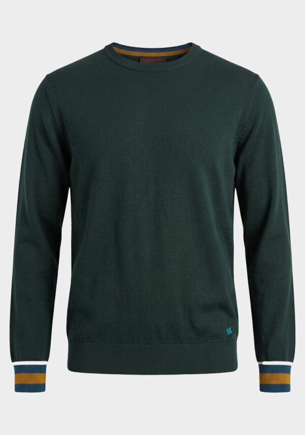 Maglione Girocollo Viscosa/Nylon Contrasti