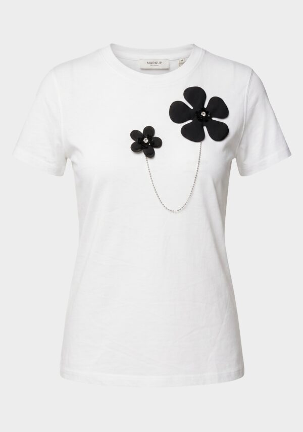 T-shirt con spilla