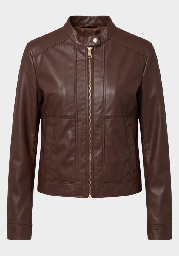 Giubbino biker in similpelle