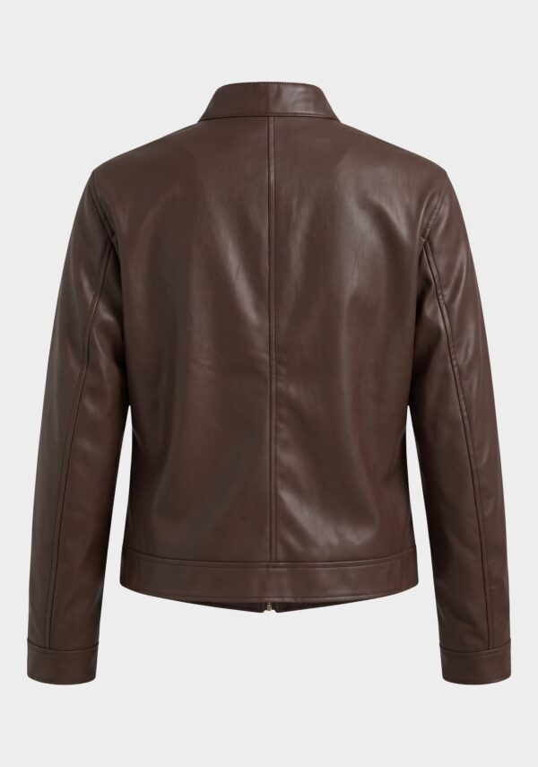 Giubbino biker in similpelle