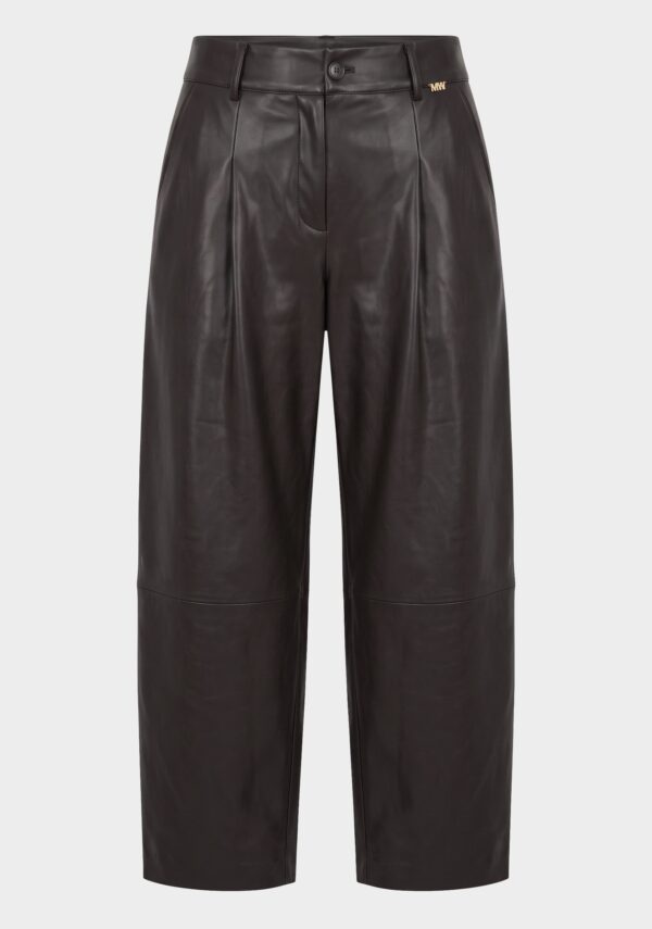 Pantalone balloon in similpelle