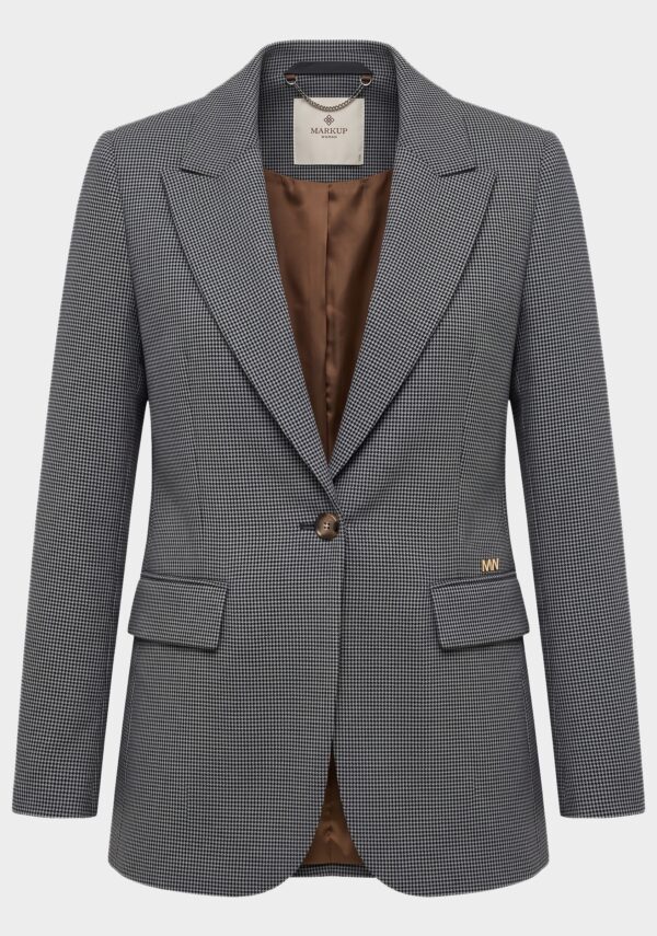 Blazer over in tessuto pied de poule
