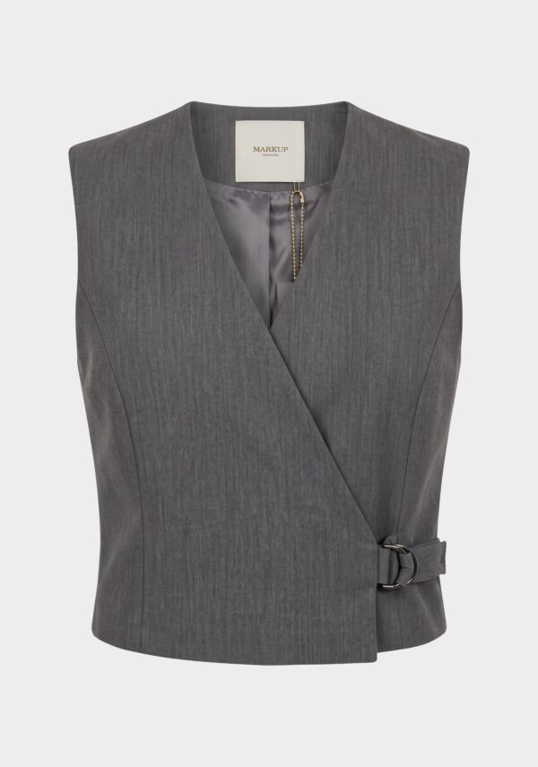 Gilet in flanella pettinata