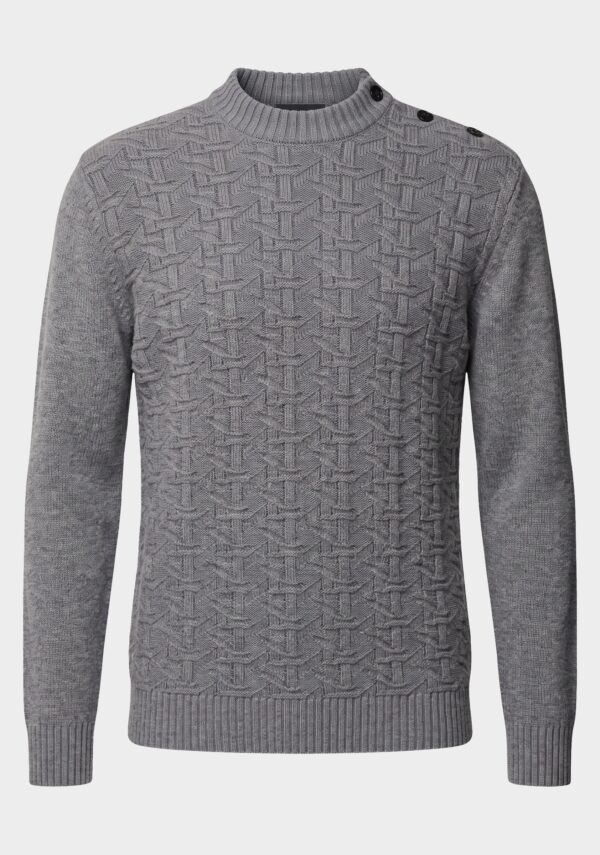 Maglione Girocollo Bottoni al Collo