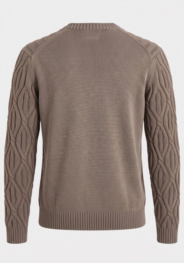 Maglione Girocollo Trecce Cotone