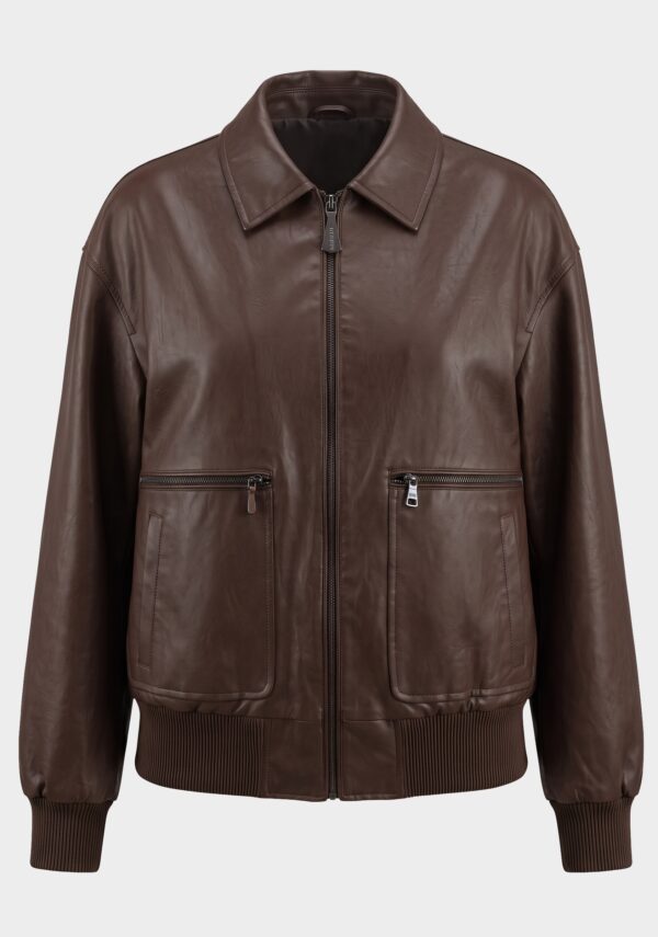 Giubbino bomber in similpelle