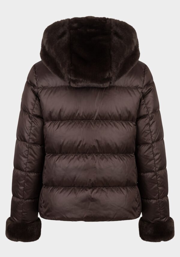 Giubbino nylon ecopelliccia