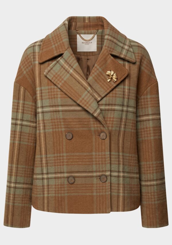 Cappotto corto tartan