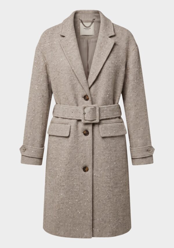 Cappotto in panno spigato