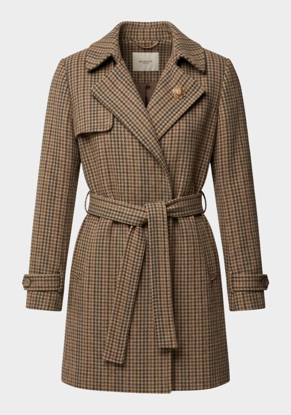 Cappotto lungo pied de poule