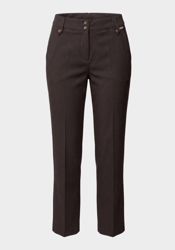 Pantalone straight in flanella