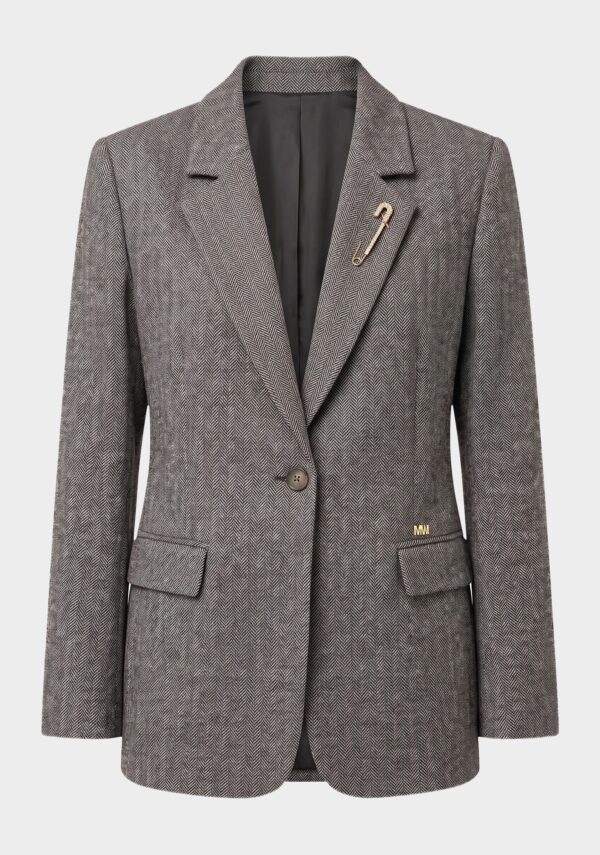 Blazer tessuto spigato
