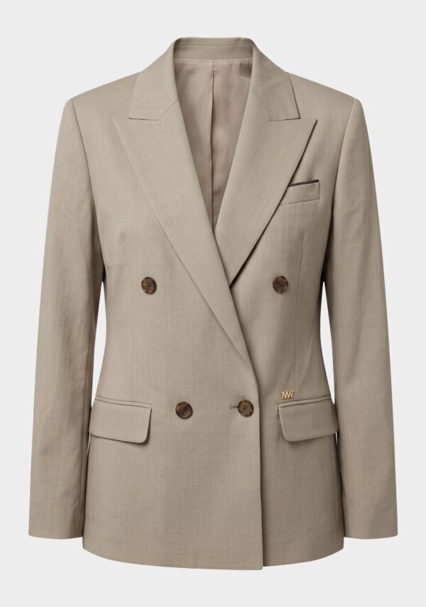 Blazer doppiopetto in flanella pettinata